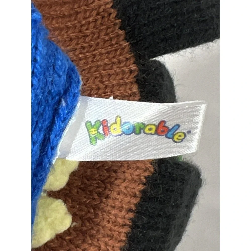 Kidorable Kids Pirate Knit Gloves Blue Brown Skull Finger Puppets Handmade‎ Soft